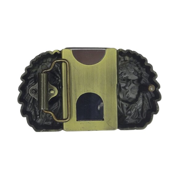 Triple Elders Lighter Belt Buckle - Bronze Metal Lighter Buckle - Free Engraving - Picture 8 of 10